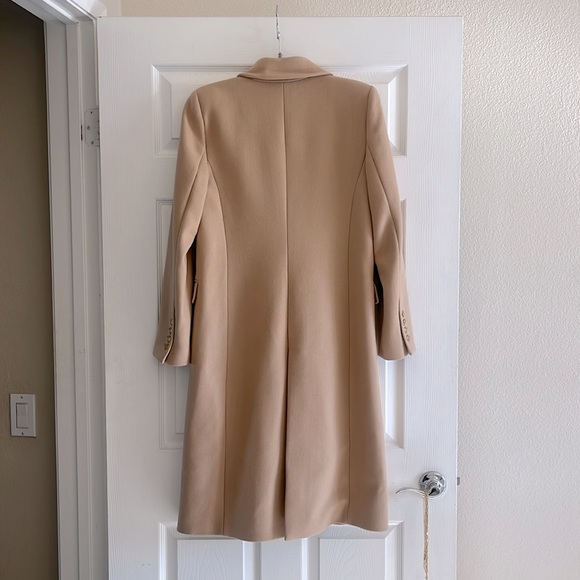 Zara Wool Blend Double Breasted Fitted Coat in Camel Medium NWT - Picture 16 of 16